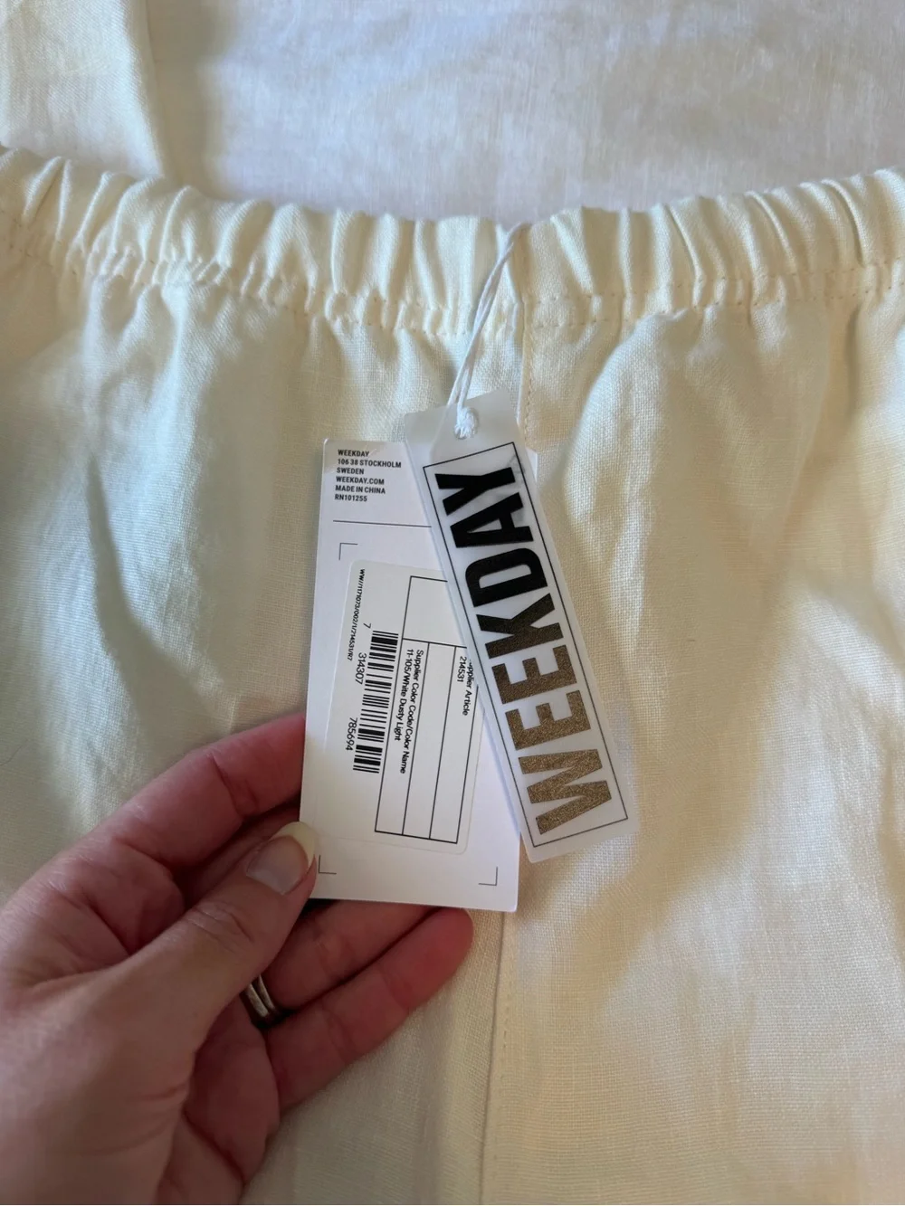 Men's Weekday Sweden Relaxed Linen Pants NEW Sz sm ASOS